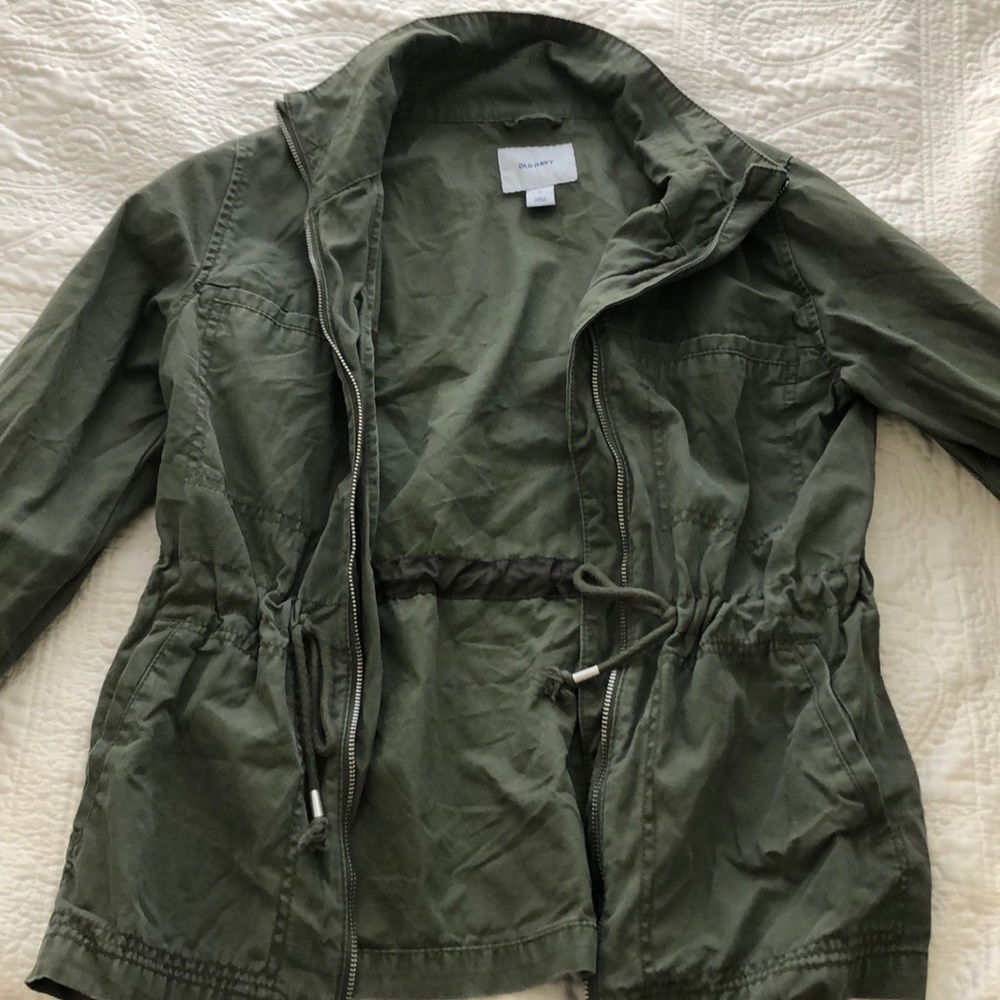 Old Navy green military jacket